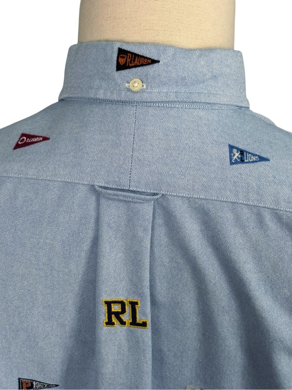 Polo Ralph Lauren Classic Fit Varsity Embroidered blue Oxford Shirt | M - Picture 11 of 16